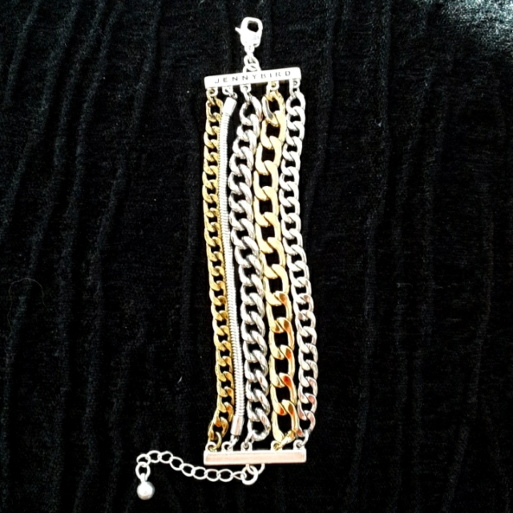 Jenny Bird multi strand 2 tone bracelet